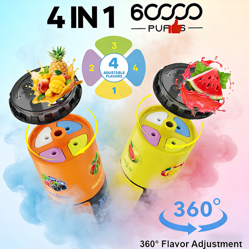 ATVS 60 000 Slukk: Intelligens 4-az-1-ben E-cigaretta