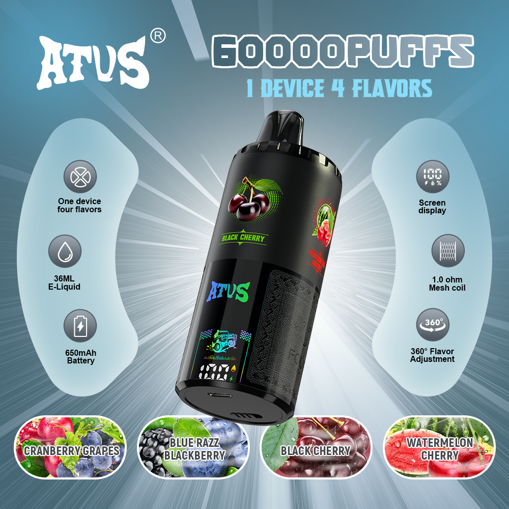 ATVS 60 000 Slukk: Intelligens 4-az-1-ben E-cigaretta